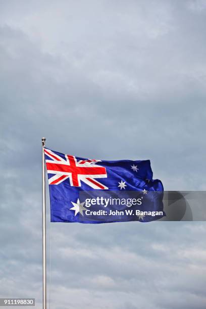 flag of australia - australische flagge stock-fotos und bilder