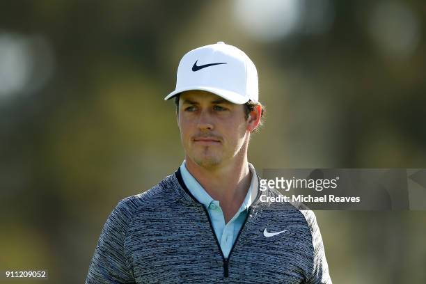 Cody Gribble looks on during the third round of the Farmers Insurance Open at Torrey Pines South on January 27, 2018 in San Diego, California.