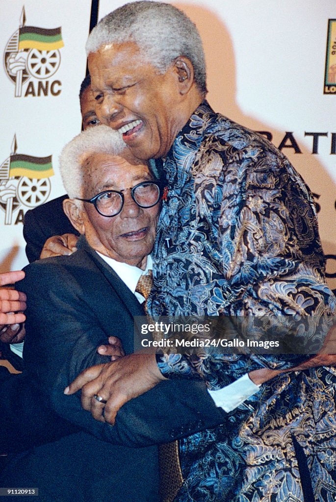 ANC Veterans Walter Sisulu And Nelson Mandela During The 90th News anc-veterans-walter-sisulu-and-nelson-mandela-during-the-90th-news