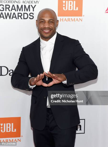 Roc-A-Fella Records cofounder Kareem 'Biggs' Burke attends the Clive Davis and Recording Academy Pre-GRAMMY Gala and GRAMMY Salute to Industry Icons...