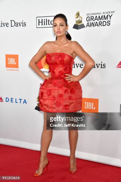 Recording artist Bleona Qereti attends the Clive Davis and Recording Academy Pre-GRAMMY Gala and GRAMMY Salute to Industry Icons Honoring Jay-Z on...