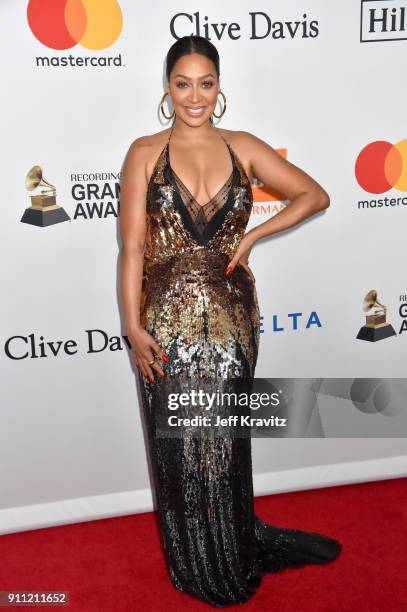 Actress La La Anthony attends the Clive Davis and Recording Academy Pre-GRAMMY Gala and GRAMMY Salute to Industry Icons Honoring Jay-Z on January 27,...