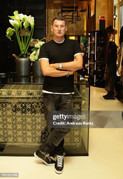 Fashion designer Michael Michalsky poses for a portrait at Michalsky Gallery on September 24, 2009 in Berlin, Germany.