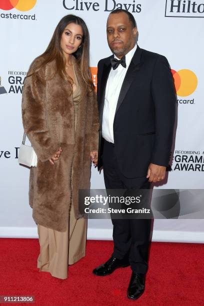 Music producer No I.D. And Isabelle Wilson attend the Clive Davis and Recording Academy Pre-GRAMMY Gala and GRAMMY Salute to Industry Icons Honoring...