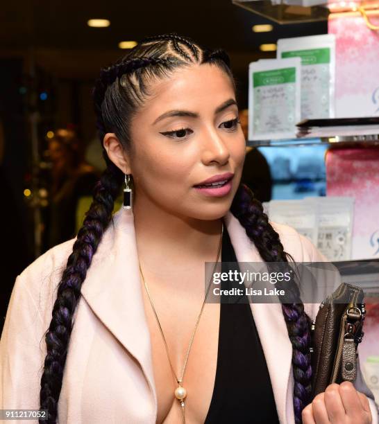 Internet personality Jessenia Vice Gallegos attends the GRAMMY Gift Lounge during the 60th Annual GRAMMY Awards at Madison Square Garden on January...