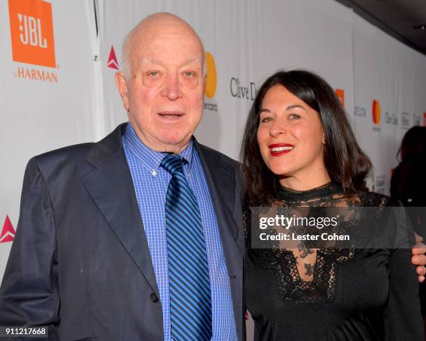 Sire Records Co-Founder Seymour Stein and producer Mandy Stein attend the Clive Davis and Recording Academy Pre-GRAMMY Gala and GRAMMY Salute to...