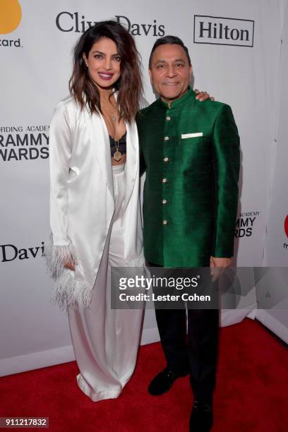 Actor Priyanka Chopra and guest attend the Clive Davis and Recording Academy Pre-GRAMMY Gala and GRAMMY Salute to Industry Icons Honoring Jay-Z on...