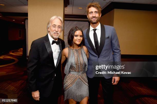 Recording Academy and MusiCares President/CEO Neil Portnow, recording artist Maren Morris and Ryan Hurd attend the Clive Davis and Recording Academy...