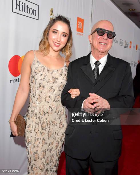 Victoria Lily Shaffer and recording artist Paul Shaffer attend the Clive Davis and Recording Academy Pre-GRAMMY Gala and GRAMMY Salute to Industry...