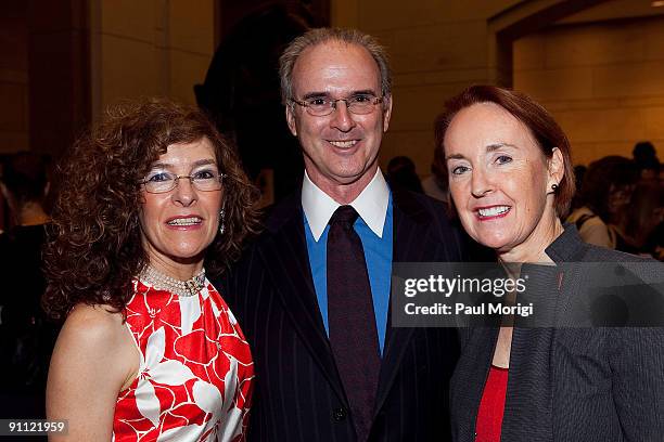 Mara Hutton, Tom Hutton, Trustee, Geoffrey Beene Foundation, and Mary Woolley, ResearchAmerica, at "Rock Stars of Science" sponsored by Geoffrey...