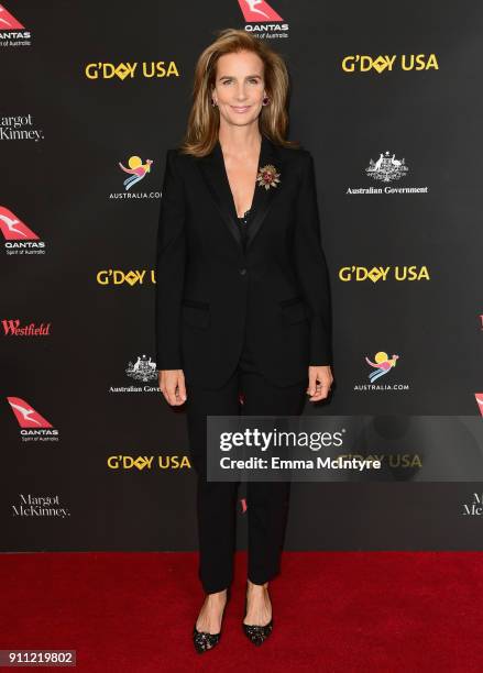 Rachel Griffiths attends 2018 G'Day USA Los Angeles Black Tie Gala at InterContinental Los Angeles Downtown on January 27, 2018 in Los Angeles,...