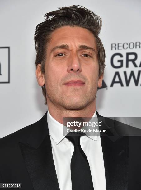 Personality David Muir attends the Clive Davis and Recording Academy Pre-GRAMMY Gala and GRAMMY Salute to Industry Icons Honoring Jay-Z on January...