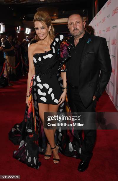 Adult film actress/director jessica drake and her husband, adult film actor/director Brad Armstrong, attend the 2018 Adult Video News Awards at the...