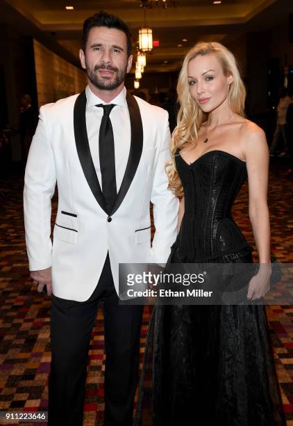 Adult film actor/director Manuel Ferrara and his wife, adult film actress Kayden Kross, attend the 2018 Adult Video News Awards at the Hard Rock...