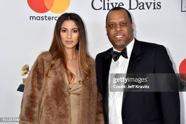 Isabelle Wilson and music producer No I.D. Attend the Clive Davis and Recording Academy Pre-GRAMMY Gala and GRAMMY Salute to Industry Icons Honoring...