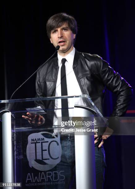 Comedian Demetri Martin performs onstage at The 2018 NAMM Show at Anaheim Convention Center on January 27, 2018 in Anaheim, California.