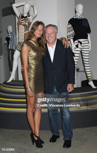 Giuseppe Stefanel and Daria Werbowy attend the Stefanel 50th Anniversary Party as part of the Milan Womenswear Fashion Week Spring/Summer 2010 at the...