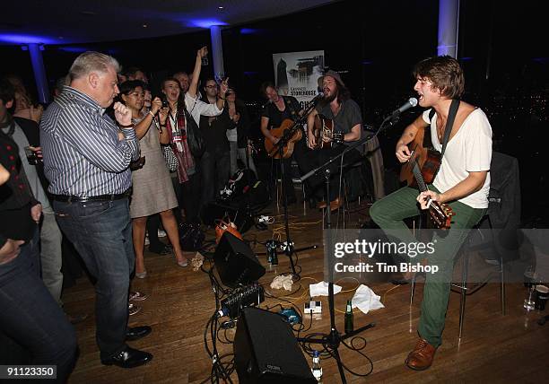 Singer songwriter Paolo Nutini on stage for the Arthurs Day Guinness 250th Anniversary Celebration held at the Stockhouse on September 24, 2009 in...