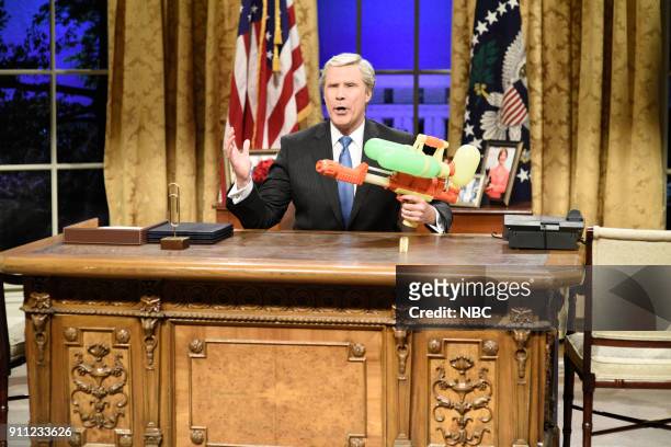 Will Ferrell" Episode 1737 -- Pictured: Will Ferrell as George W. Bush during the "Cold Open" in Studio 8H on Saturday, January 27, 2018 --