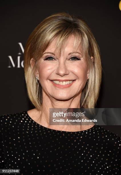 Singer Olivia Newton-John arrives at the 2018 G'Day USA Los Angeles Black Tie Gala at the InterContinental Los Angeles Downtown on January 27, 2018...
