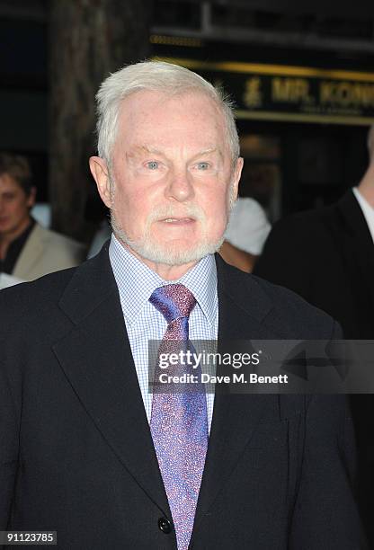 Sir Derek Jacobi attends the UK Premiere of 'Morris: A Life With Bells On' at the Prince Charles Cinema on September 24, 2009 in London, England.