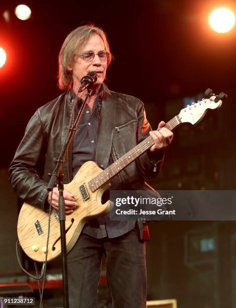 Singer Jackson Browne performs onstage at the 33rd Annual TEC Awards during NAMM Show 2018 at the Hilton Anaheim on January 27, 2018 in Anaheim,...