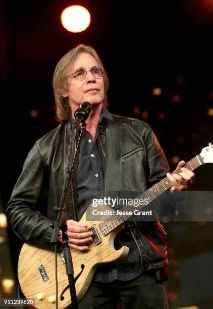 Singer Jackson Browne performs onstage at the 33rd Annual TEC Awards during NAMM Show 2018 at the Hilton Anaheim on January 27, 2018 in Anaheim,...