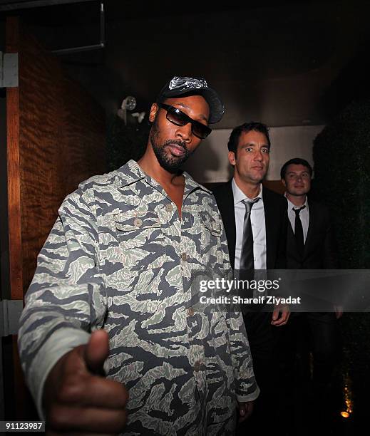 Producer and recording artist RZA and Actor Clive Owen seen during Sean Pecas Birthday Celebration at Pink Elephant on September 23, 2009 in New York...