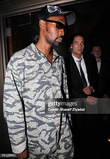 Producer and recording artist RZA and Actor Clive Owen seen during Sean Pecas Birthday Celebration at Pink Elephant on September 23, 2009 in New York...
