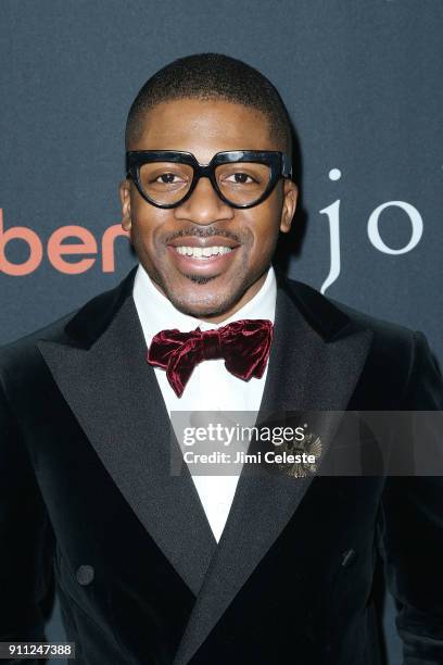 Romeo Hunte attends John Varvatos SS18 ad campaign launch party at The Angel Orensanz Foundation on January 27, 2018 in New York City.