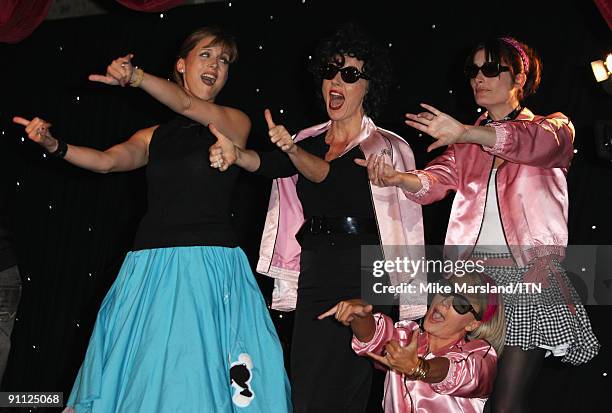 Katie Derham , Mary Nightingale and the ITV news team perform at the "Newsroom's Got Talent" event held in aid of Leonard Cheshire Disability and...