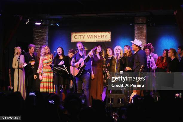 Molly Jenson; Jennifer Nettles; Shannon McNally, Steve Earle, Lydia Rogers, Laura Rogers, Emmylou Harris, Brandi Carlile and Jack Ingram perform at...