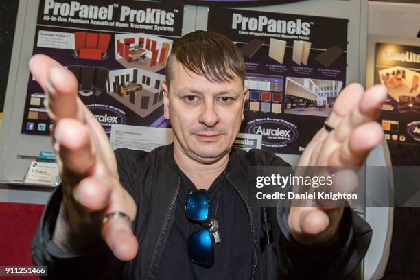 Drummer Ray Luzier of Korn attends The 2018 NAMM Show at Anaheim Convention Center on January 27, 2018 in Anaheim, California.