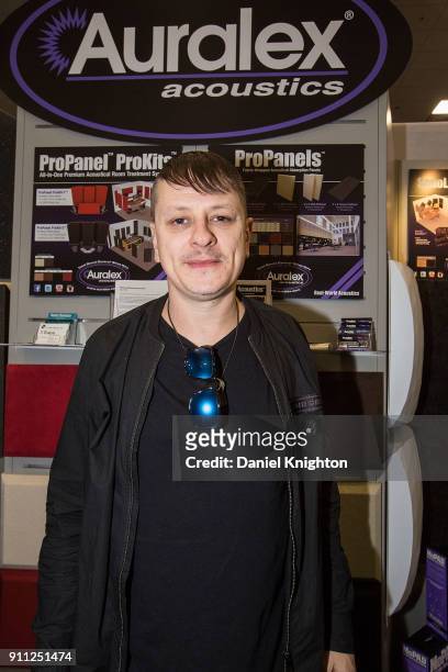 Drummer Ray Luzier of Korn attends The 2018 NAMM Show at Anaheim Convention Center on January 27, 2018 in Anaheim, California.