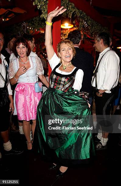 Actress Gabi Dohm attends the "Bavaria Film Wiesn" at the Oktoberfest 2009 at Hippodrom at the Theresienwiese on September 24, 2009 in Munich,...