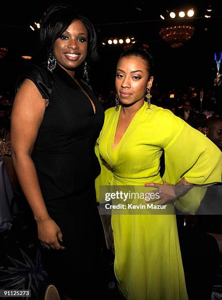 Jennifer Hudson and Keyshia Cole attends the 2009 GRAMMY Salute To Industry Icons honoring Clive Davis at the Beverly Hilton Hotel on February 7,...