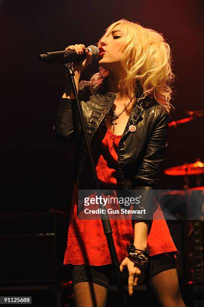 Jessica Origliasso of The Veronicas performs on stage at KOKO on September 24, 2009 in London, England.