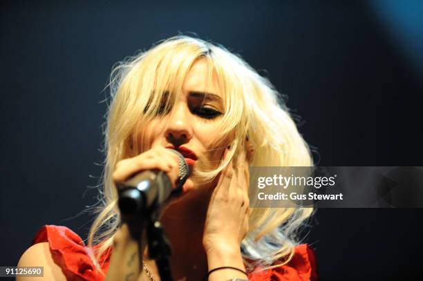 Jessica Origliasso of The Veronicas performs on stage at KOKO on September 24, 2009 in London, England.