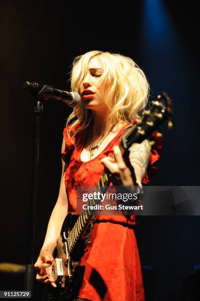 Jessica Origliasso of The Veronicas performs on stage at KOKO on September 24, 2009 in London, England.