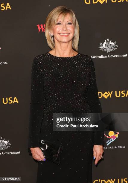 Actress / Singer Olivia Newton-John attends the 2018 G'Day USA Los Angeles Black Tie Gala at the InterContinental Los Angeles Downtown on January 27,...