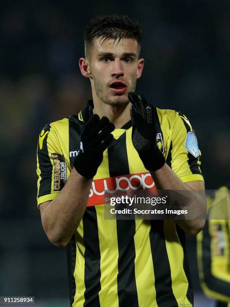 Matt Miazga of Vitesse during the Dutch Eredivisie match between PEC Zwolle v Vitesse at the MAC3PARK Stadium on January 27, 2018 in Zwolle...