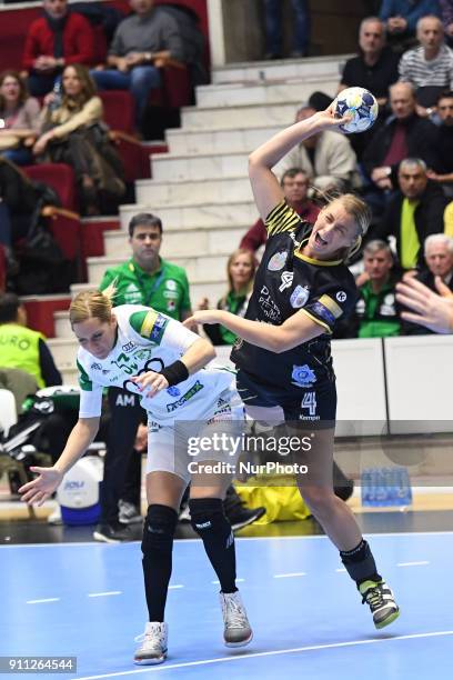 Bucuresti's Isabelle Gulldén during EHF Women's Champions League Main Round match between CSM Bucuresti and Gyori Audi ETO KC at Polivalenta Hall in...