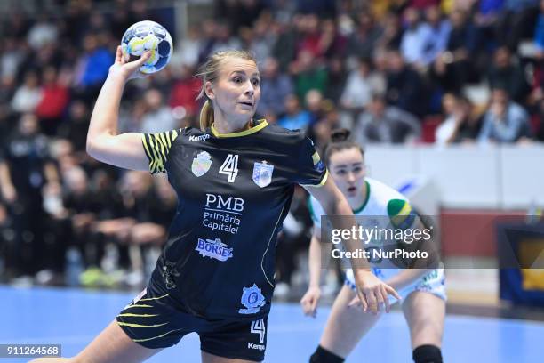 Bucuresti's Isabelle Gulldén during EHF Women's Champions League Main Round match between CSM Bucuresti and Gyori Audi ETO KC at Polivalenta Hall in...