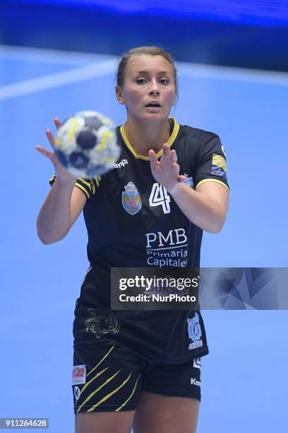 Bucuresti's Isabelle Gulldén during EHF Women's Champions League Main Round match between CSM Bucuresti and Gyori Audi ETO KC at Polivalenta Hall in...