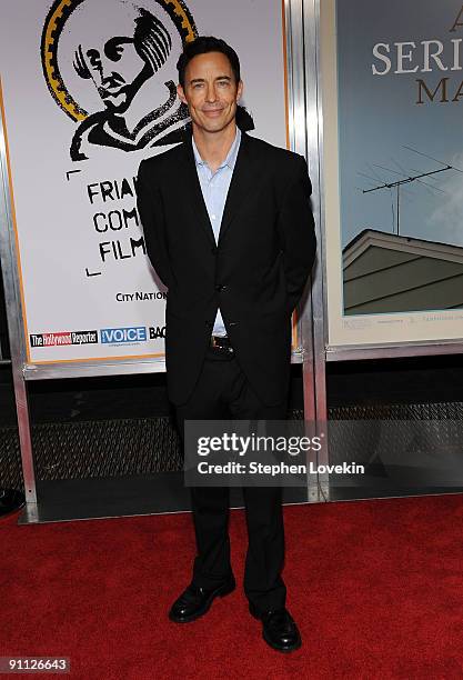 Actor Tom Cavanagh attends the "A Serious Man" premiere at the Ziegfeld Theatre on September 24, 2009 in New York City.