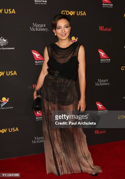 Actress Alin Sumarwata attends the 2018 G'Day USA Los Angeles Black Tie Gala at the InterContinental Los Angeles Downtown on January 27, 2018 in Los...