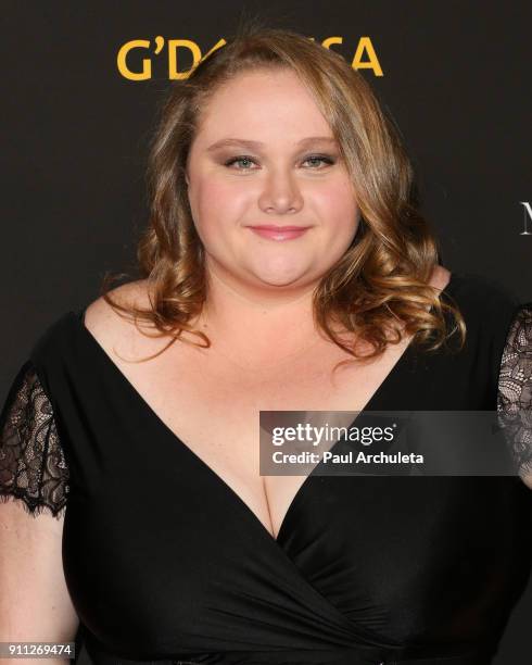 Actress Danielle MacDonald attends the 2018 G'Day USA Los Angeles Black Tie Gala at the InterContinental Los Angeles Downtown on January 27, 2018 in...