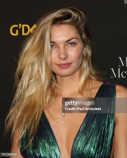 Fashion Model Jessica Hart attends the 2018 G'Day USA Los Angeles Black Tie Gala at the InterContinental Los Angeles Downtown on January 27, 2018 in...