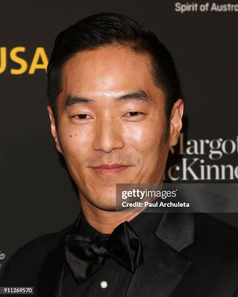 Actor Leonardo Nam attends the 2018 G'Day USA Los Angeles Black Tie Gala at the InterContinental Los Angeles Downtown on January 27, 2018 in Los...
