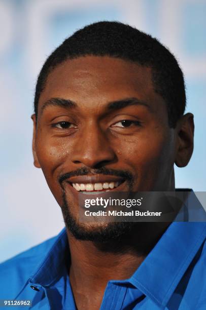 Los Angeles Laker Ron Artest arrives at the premiere of Touchstone Pictures' "Surrogates" at the El Capitan Theatre on September 24, 2009 in Los...